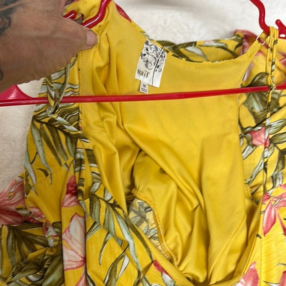 NAIF Anthropology Yellow Pink Maxi Sundress Resort Wear - Picture 9 of 10